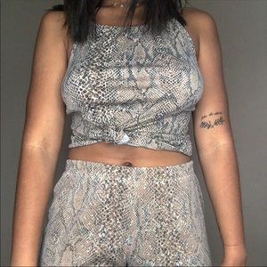 Snakeskin matching set